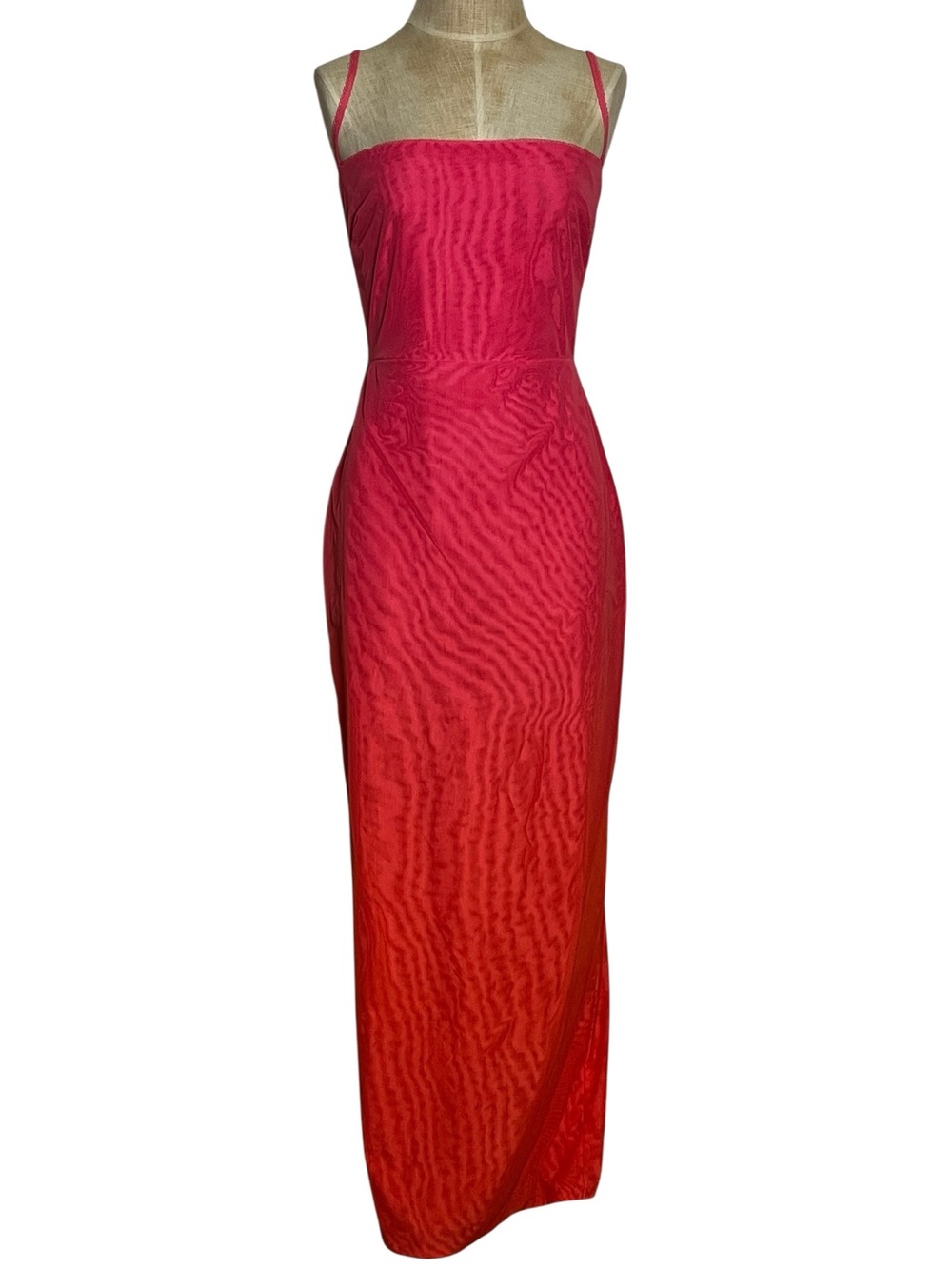 House of CB Calista Ombré Flame Mesh Corset Maxi Dress Size 10/12 L+/XL - Picture 4 of 16